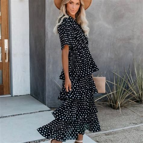 dior polka dot shirt dress|Mid.